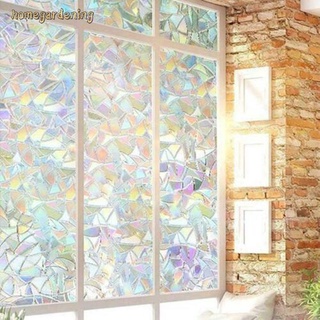 3D Window Glass Film Sticker Stained Anti UV Self-adhesive Rainbow Sticker