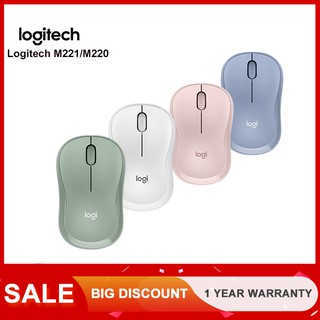 ☆☆Logitech M220/M221 Wireless Mouse Silent Mice เม้าส์ไร้สายไร้เสียงคลิก Portable Multi-device 18 Month Battery Life 1000DPI for Window Mac