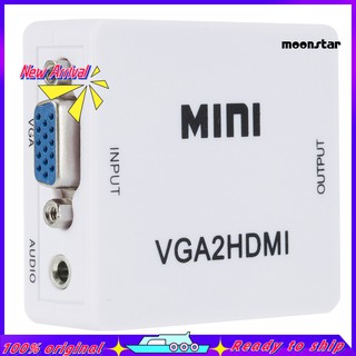 Ms Vga2Hdmi Mini Vga To Hdmi อะแดปเตอร์แปลงเสียงและ 1080 P สําหรับโน้ตบุ้ค Pc