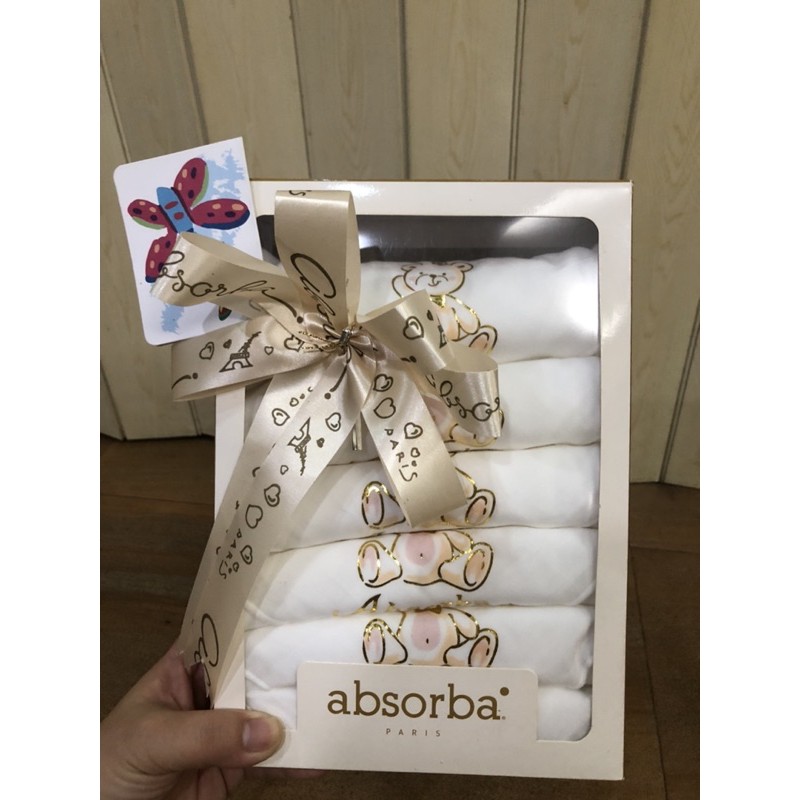 ผ้าอ้อมเด็ก ผ้าอ้อมเด็ก Absorba ลายหมี ผ้าอ้อมสาลู