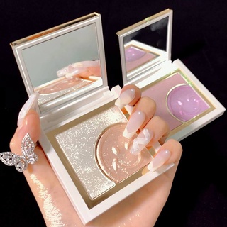 ไฮไลท์ Maffick Highlight [MF070] หน้าฉ่ำวาว 2สีในตลับ ประกายชิมเมอร์ สีสวยมากก