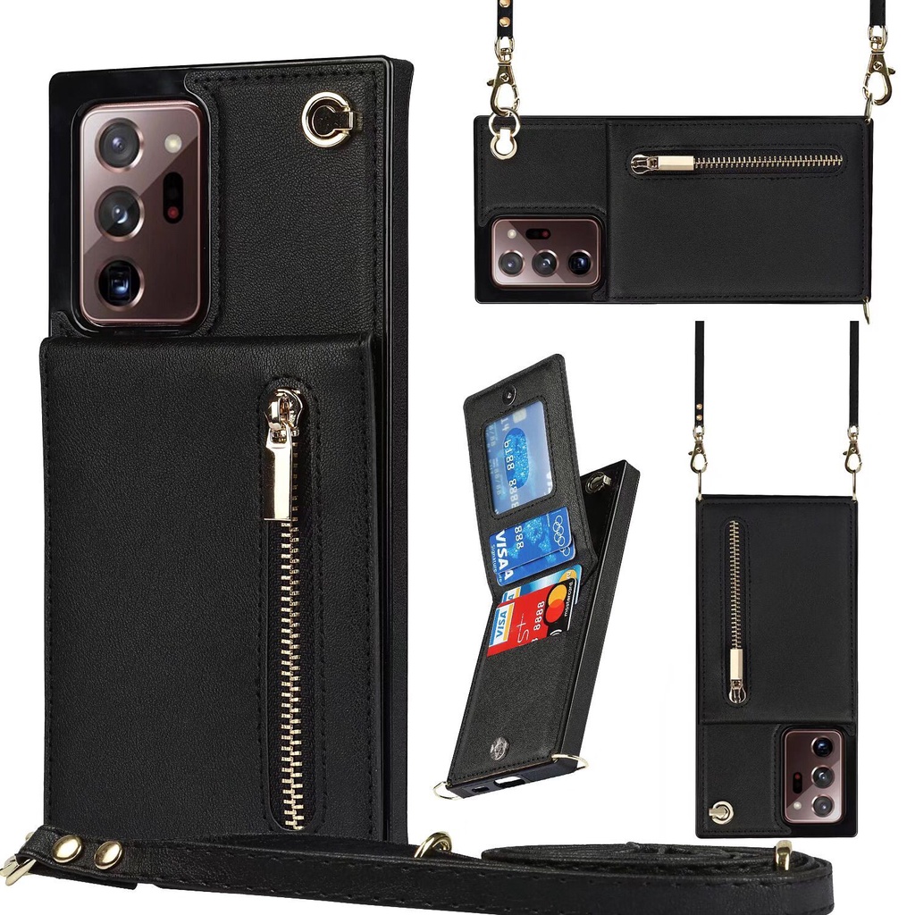เคส Samsung Note10 Plus สายคล้องแบบไขว้สำหรับ Samsung Galaxy Note9 Note 20 เคสโทรศัพท์มือถือ Samsung Note10+ Note10Pro กระเป๋าสตางค์ Samsung Galaxy Note20Ultra Note 10 Pro Note20 ซิลิโคนเคสนิ่มเคสซัมซุง Note20 เคสการ์ดแบบพิเศษ Samsung Note20 Ultra Case