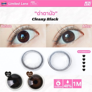 คอนแทคเลนส์ คอนแทคเลนส์รายเดือน Mini Lens รุ่น Cleany Black ดำตานัว