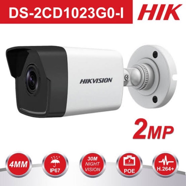 DS-2CD1023G0E-I กล้อง IP Hikvision "2MP"
