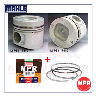 MAHLE ลูกสูบ+แหวน NPR สำหรับ ISUZU FT175 รุ่นเครื่อง 6BG1 (เหลี่ยม)