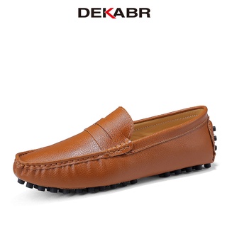 Dekabr มาใหม่ รองเท้าโลฟเฟอร์ลําลอง หนังวัวแท้ ขนาดใหญ่ 38~50 แฟชั่น สําหรับผู้ชาย เหมาะกับการขับขี่ งานแต่งงาน 2023