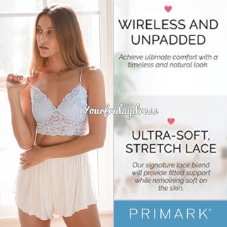 Primark Secret Possessions Shavela Longline บราเล็ตต์ไร้สาย ผ้าลูกไม้พาสเทล ไร้โครงเหล็ก ไร้โครงเหล็ก ไร้โครงเหล็ก ไซส์เล็ก คัพ A Junior Antem Step 2 3 ขนาดใหญ่ เสื้อกล้ามครอป เสื้อกล้ามครอป ฮิปปี้ ครอปท็อป ครอปท็อป ส่งออก Sisa