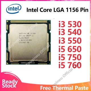 อุปกรณ์เสริมกล้องโปรเซสเซอร์ Cpu Intel Core I3 530 540 550 560 I5 650 750 760 Cpu Lga Cpu 1156