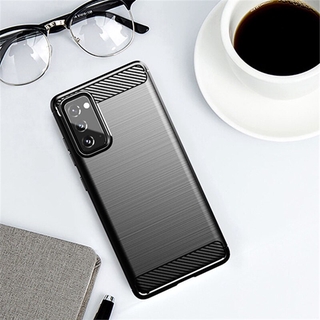 Samsung Galaxy S20 Fan Edition S20 FE Case Rubber Bumper Silicon Carbon Fiber Cover