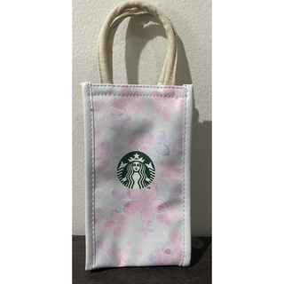 Starbucks Japan Shopper-shaped pencil case with cherry blossom design