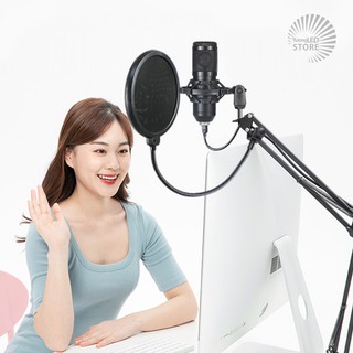 พร้อมอุปกรณ์ห้องอัดครบเซ็ต ไมค์อัดเสียง ขาตั้งไมค์  Mic Pop Filter