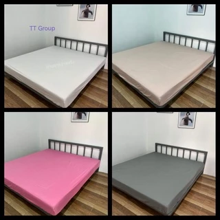 [เฉพาะผ้าปู]ผ้าปูที่นอนสีพื้นขนาด3.5, 5 และ 6 ฟุต