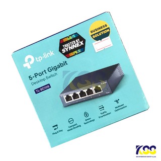 SWITCH (สวิตซ์) TP-LINK 5 PORTS TL-SG105 GIGABIT การเชื่อมต่อแบบRJ45 5 พอร์ต ความเร็วการรับส่งข้อมูล 10/100/1000Mbps