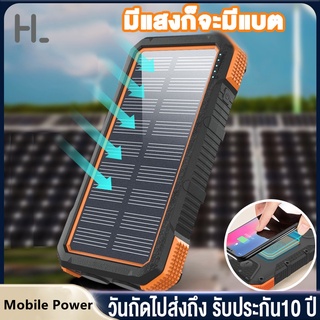 happylife พลังงานแสงอาทิตย์ 20000mAh Power Bank Fast Quick Charge