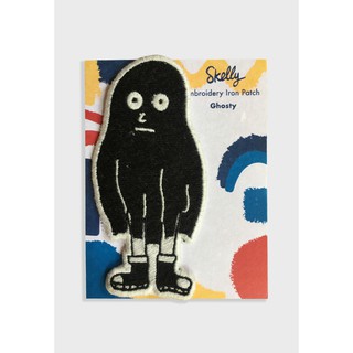 Skelly แพทช์เย็บปักถักร้อย Ghosty Embroidery Patches