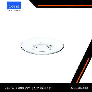 JJGLASS - (Ocean)  P01672 Kenya Espresso Saucer 4 1/4-จานรองถ้วยกาแฟเอสเปรสโซ่ ขนาด 4 นิ้ว +ถ้วยกกาแฟ ยี่ห้อโอเชี่ยน