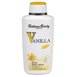 Bettina Barty Vanilla Rich Body Milk Body Lotion 500 ml.ลิตภัณฑ์บำรุงผิวกาย เนื้อครีม โลชั่น