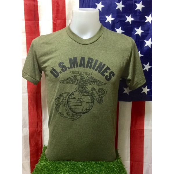 เสื้อยืด แนวทหารสกรีนUSMC สวยมากๆ มี 3ไซด์ M L XL