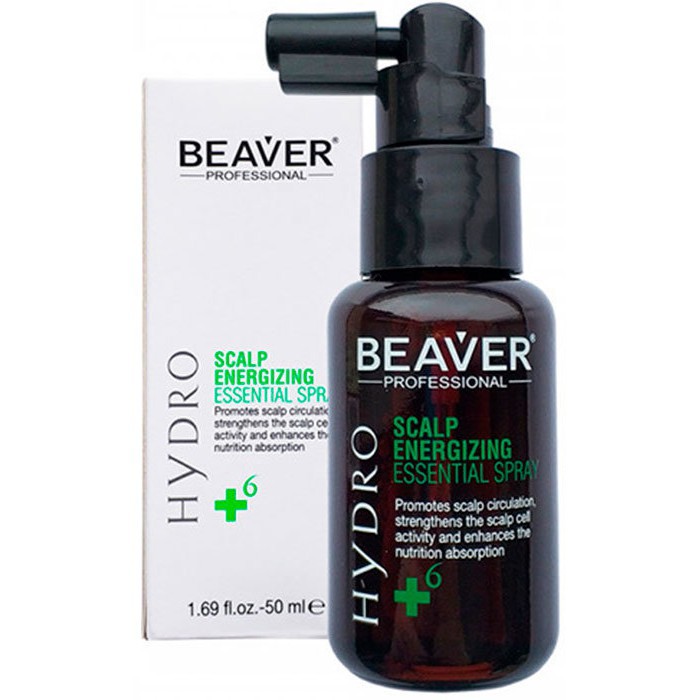สเปรย์ลดผมร่วง BEAVER SCALP ENERGIZING ESSENTIAL SPRAY 50 ml. สเปรย์บำรุงหนังศีรษะสำหรับผู้ที่มีปัญหาผมร่วง