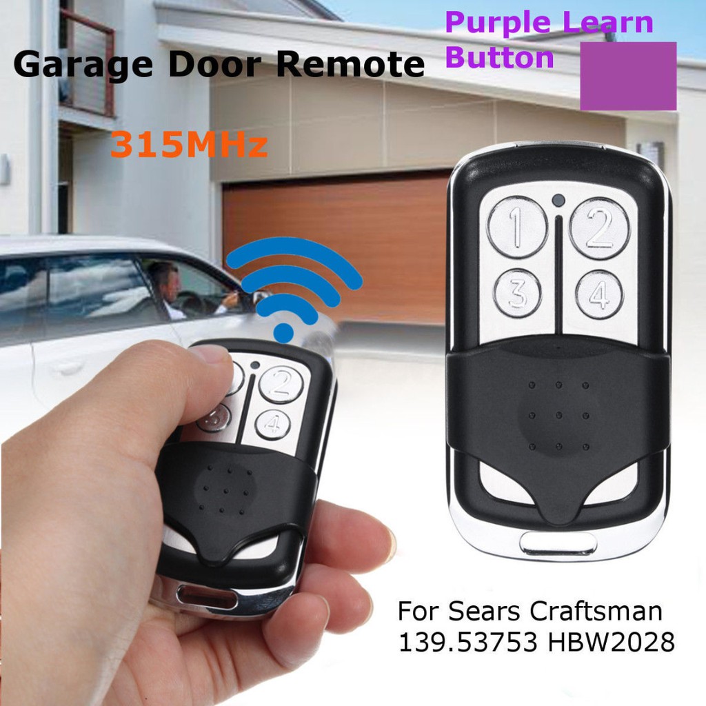 315mhz 4 Button Garage Door Remote Control For Sears 139 53753 Hbw2028