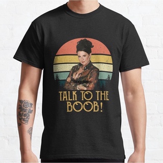 พร้อมส่ง เสื้อยืดแขนสั้น คอกลม ผ้าฝ้าย 100% พิมพ์ลาย Optional Will And Grace Karen Walker Talk To The Boob หลากสี สไตล์ว