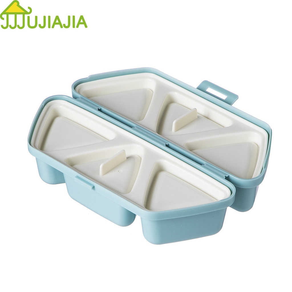 JUJIAJIA แม่พิมพ์ซูชิ ข้าวปั้น ข้าวปั้น อาหาร สามเหลี่ยม ชุดอุปกรณ์ครัว ของตกแต่งปีใหม่