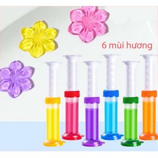 Gel thơm khử mùi bồn cầu dạng thạch hình bông hoa làm sạch khử mùi vệ sinh diệt khuẩn 88281