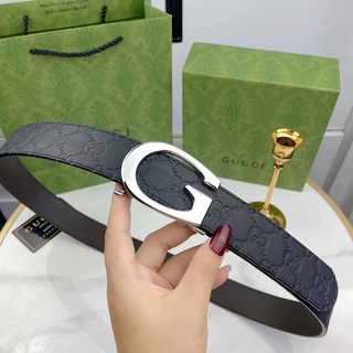 【ของแท้ 100%】เข็มขัด Gucci leather belt original หนังแท