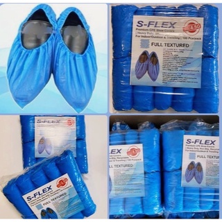 SHOE COVER ถุงคลุมเท้าพลาสติก CPE ( 50 คู่/แพค) สีฟ้า ชนิดใช้แล้วทิ้ง ราคาขายยกแพค (1x50 คู่)