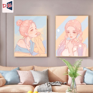 Drofe 【40X50 ซม. 20x30 ซม.】ภาพวาดสีน้ํามัน ตามตัวเลข บนผ้าใบ DIY สําหรับตกแต่งบ้าน