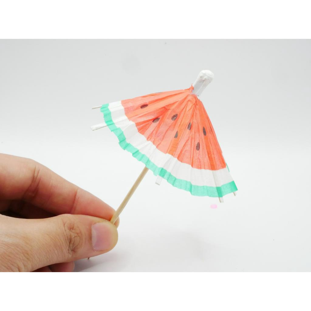 ร่มกระดาษจิ๋ว มีหลายแบบ กาง-พับได้ ร่มจิ๋ว ร่มตกแต่งผลไม้ ของจิ๋ว ของตกแต่งบ้านตุ๊กตา - รูปที่ 6