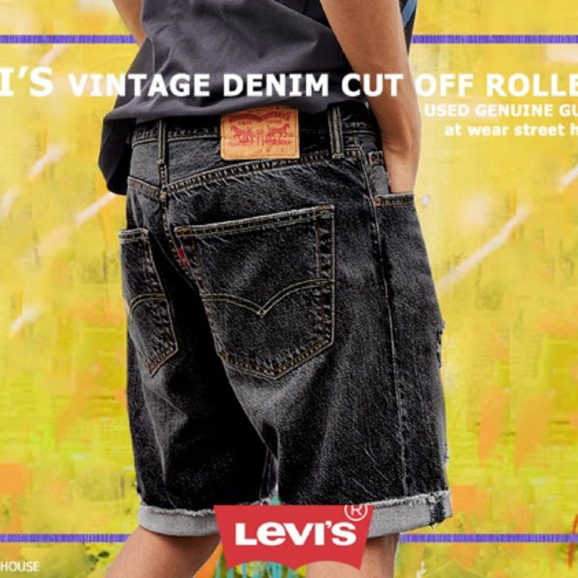 LEVIS VINTAGE CUT OFF ROLLED UP W28-W44