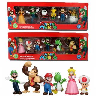 ตุ๊กตาฟิกเกอร์ Super Mario Bros 6 ชิ้น