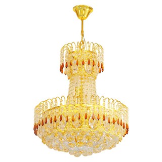 Bouquet lamp CHANDELIER CARINI MD6618-50 GLASS/METAL CLEAR/GOLD Interior lamp Light bulb โคมไฟช่อ ไฟช่อ CARINI MODERN MD