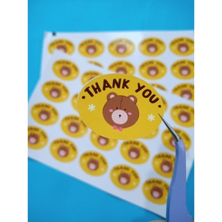 สติ๊กเกอร์ขอบคุณลูกค้า สติ๊กเกอร์วงกลม สติ๊กเกอร์ตกแต่ง  THANK YOU STICKER