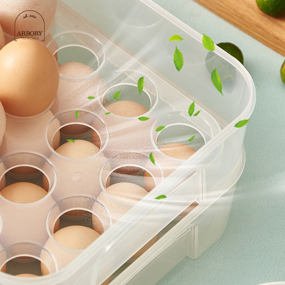 กล่องเก็บไข่ ถาดไข่24ใบ ที่เก็บไข่ กล่องพลาสติก ถาดเก็บไข่ ที่ใส่ไข่ กล่องใส่ไข่ ถาดไข่ กล่องเก็บของสด ช่องเก็บของ - รูปที่ 6