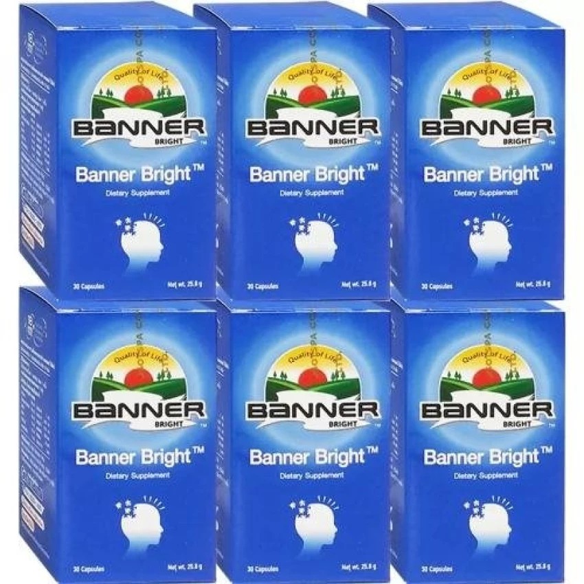 Banner Bright แบนเนอร์ ไบรท์ อาหารเสริม บำรุงสมอง 30เม็ด (6ขวด