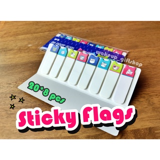 กระดาษโน๊ต ลายน้องแมว 8 ตัว พร้อมแถบกาว (Sticky flags)