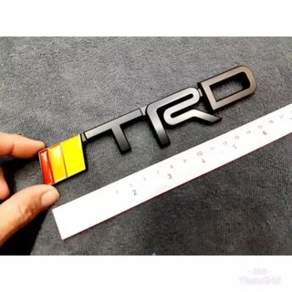 โลโก้ TRD สีดำ แถบสามสี สำหรับติดท้ายรถยนต์