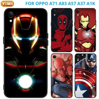 เคส OPPO A17 A77s A76 A96 A57 A77 A95 A74 A15S A15 A16 A16K A53 A33 2020 มือถือสำหรับเคสโทรศัพท์มือถือลาย Iron Man สําหรับ