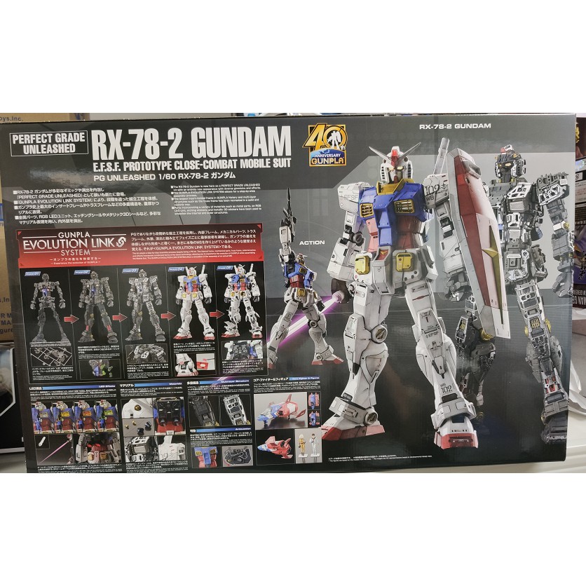 Ready Stock First Batch Model Kit Pg Unleashed 1 60 Rx 78 2 Perfect Grade Gundam 40th Ver 2 Shopee Thailand