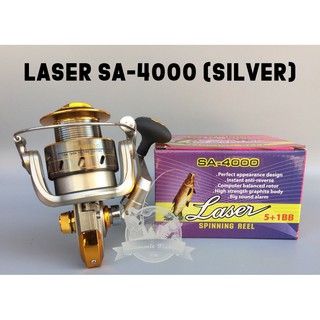 รอกสปินนิ่งเลเซอร์ LASER SPINNING REEL SA-4000 (มี 3 สี BLACK/ SILVER/GREY)