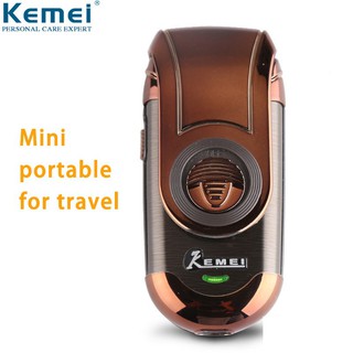 Kemei เครื่องโกนหนวดไฟฟ้าขนาดเล็กสำหรับผู้ชายไร้สายแบบชาร์จมินิแบบพกพาเครามีดโกนลูกสูบลูกสูบใบมีดเครื่องโกนหนวด KM-Q788