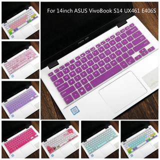 เคสคีย์บอร์ดซิลิโคน แบบบางพิเศษ สําหรับ Asus Vivobook S14 X407U S410UN UX461 E406S E406 a407 PU404U Pro5448 S4100 Vivobook Flip 14 TP410