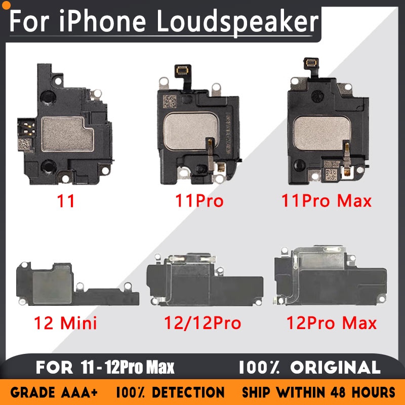 ลําโพงด้านล่างสําหรับ iPhone 11 11 Pro Max 12 Mini 12 Pro Max 12 LoudSpeaker โทรศัพท์เสียงดัง Buzzer Ringer Flex Cable