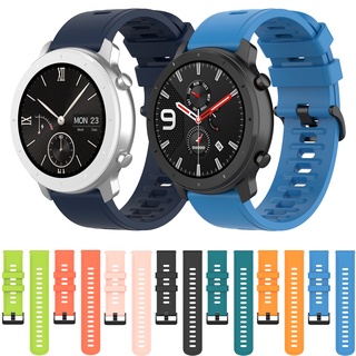 สายนาฬิกาข้อมือ ซิลิโคนนิ่ม 22 มม. ระบายอากาศ แบบเปลี่ยน สําหรับ Amazfit GTR 47 มม. Amazfit GTS Samsung watch 3 Huawei GT2