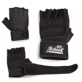 ถุงมือฟิตเนส ยกน้ำหนัก Schiek Fitness Glove สีดำ 1 คู่