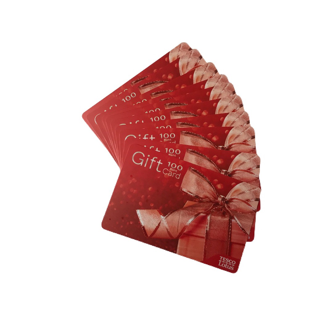 Gift Card Lotus (บัตรของขวัญ) บัตรกำนัลเทสโก้ โลตัส 100 บาท /Tesco Lotus Gift Card