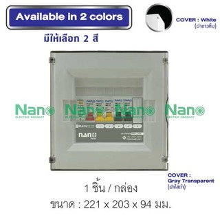 Consumer unit  NANO PLUS (LS-Series)ฝา ขาว/ดำใส 5ช่อง(RCBO/MCB 16A,32A,40A,50A,63A+ลูกย่อย4ลูก)(1ชิ้น)