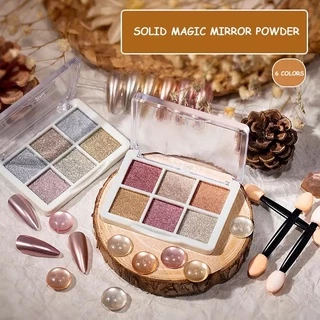 🔥6สี ผงขัดเล็บ ผงออโรล่า Aurora Nail Powder Mermaid Mirror